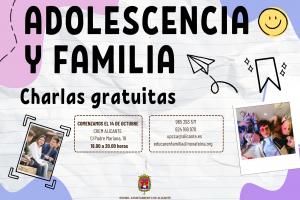 CICLO DE CHARLAS FAMILIA Y ADOLESCENCIA. CREM. OCTUBRE'24