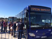 La lanzadera de autobuses Alicante - Santa Faz tendrá una frecuencia de paso de 5 minutos el día 2 de mayo.