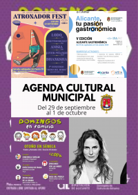 Agenda Cultural Municipal del 29 de septiembre al 1 de octubre