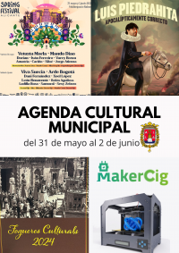 Agenda Cultural del 31 de mayo al 2 de junio