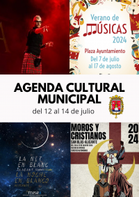 Agenda Municipal de Cultura y Ocio del 12 al 14 de julio