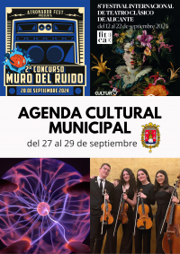 Agenda Municipal de Cultura y Ocio del 27 al 29 de septiembre