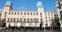 Minutos de silencia plaza del Ayuntamiento