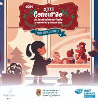 Cartel del XIII Concurso de Decoración Navideña de Comercios y Escaparates de la Zona Norte,