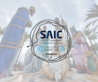 Logotipo del SAIC sobre fondo de Belén Monumental de Alicante