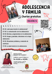 CICLO DE CHARLAS FAMILIA Y ADOLESCENCIA. CSC GARBINET. FEBRERO'25