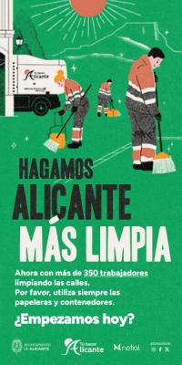 Cartel de la campaña de limpieza de Alicante