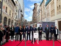 Imagen del acto de inauguración de la exposición "El Prado en las calles”.