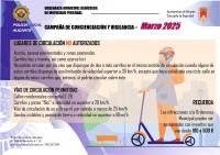 Imagen del folleto divulgativo de los normas de la campaña de concienciación de los vehículos de movilidad personal